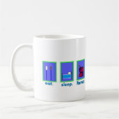 Essen Sie Schlaf-Apotheken-Apotheker-Geschenke Kaffeetasse (Links)