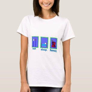 Essen Sie Schlaf-Apotheken-Apotheker-Geschenke T-Shirt