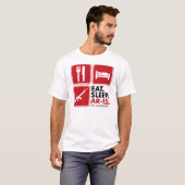 Essen Sie Schlaf AR-15 - Rot T-Shirt (Vorne ganz)