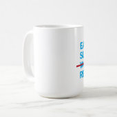 Essen Sie Schlaf-Arbeits-Ruhestands-Geschenk-Tasse Kaffeetasse (Vorderseite Links)