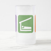 Essen Sie Schlaf-Archäologie Mattglas Bierglas (Mittel)