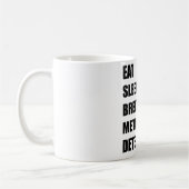 Essen Sie Schlaf atmen die Metallentdeckung Kaffeetasse (Links)