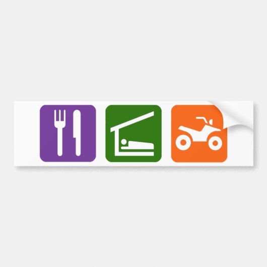 Essen Sie Schlaf ATV Autoaufkleber (Vorne)
