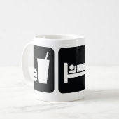 Essen Sie Schlaf ATV Kaffeetasse (Vorderseite Links)