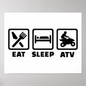 Essen Sie Schlaf ATV Poster (Vorne)