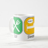 Essen Sie Schlaf-Aufschlag Kaffeetasse (Vorderseite Links)