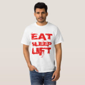 ESSEN Sie SCHLAF-AUFZUG ROTES Wert-T-Shirt T-Shirt (Vorne ganz)