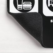 Essen Sie. Schlaf. Badminton. Mouepad Mousepad (Ecke)