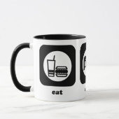 Essen Sie. Schlaf. Badminton. Tasse (Links)