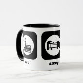 Essen Sie. Schlaf. Badminton. Tasse (Vorderseite Links)