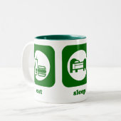 Essen Sie. Schlaf. Badminton. Tasse (Vorderseite Links)