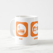 Essen Sie. Schlaf. Badminton. Tasse (Vorderseite Links)