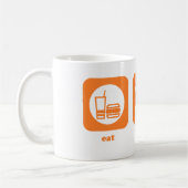 Essen Sie. Schlaf. Badminton. Tasse (Links)
