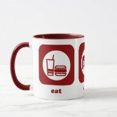 Essen Sie. Schlaf. Badminton. Tasse (Links)