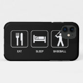 Essen Sie Schlaf-Baseball Case-Mate iPhone Hülle (Rückseite (Horizontal))
