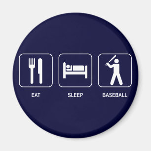 Essen Sie Schlaf-Baseball-Magneten Magnet