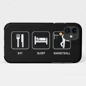 Essen Sie Schlaf-Basketball Case-Mate iPhone Hülle (Rückseite (Horizontal))