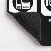 Essen Sie. Schlaf. Basketball. Mousepad (Ecke)