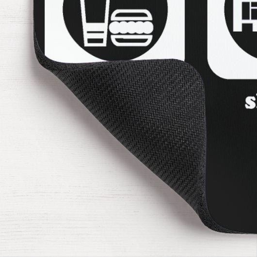 Essen Sie. Schlaf. Basketball. Mousepad (Ecke)