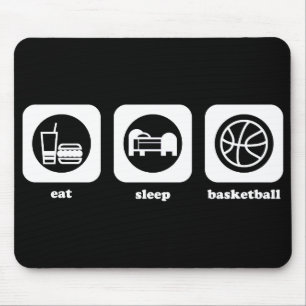 Essen Sie. Schlaf. Basketball. Mousepad