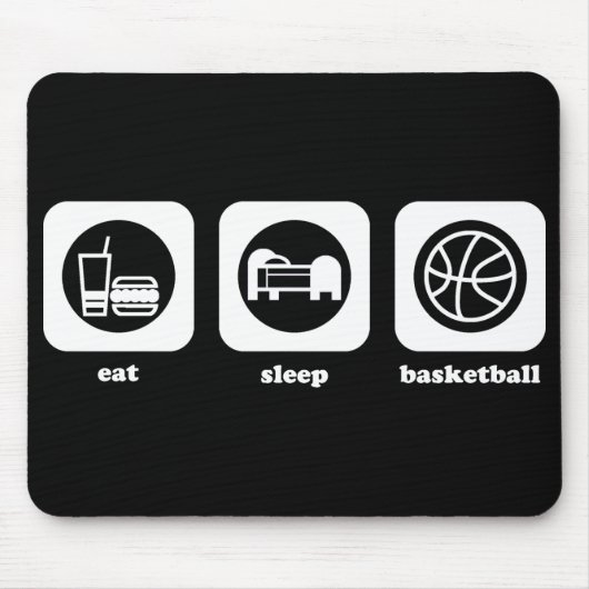 Essen Sie. Schlaf. Basketball. Mousepad (Vorne)