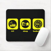 Essen Sie. Schlaf. Basketball. Mousepad (Mit Mouse)