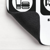 Essen Sie. Schlaf. Basketball. Mousepad (Ecke)