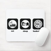 Essen Sie. Schlaf. Basketball. Mousepad (Mit Mouse)