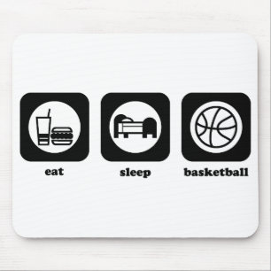 Essen Sie. Schlaf. Basketball. Mousepad