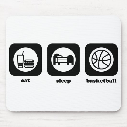 Essen Sie. Schlaf. Basketball. Mousepad (Vorne)