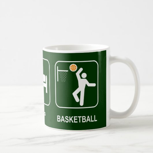 Essen Sie Schlaf-Basketball-Tasse Kaffeetasse (Rechts)