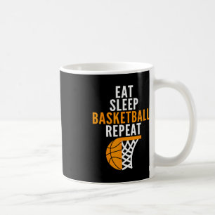 Essen Sie Schlaf Basketball wiederholen Feld Spiel Kaffeetasse