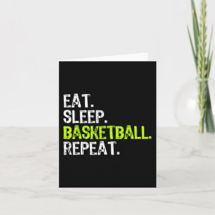 Essen Sie Schlaf Basketball Wiederholen Spielerspa Karte