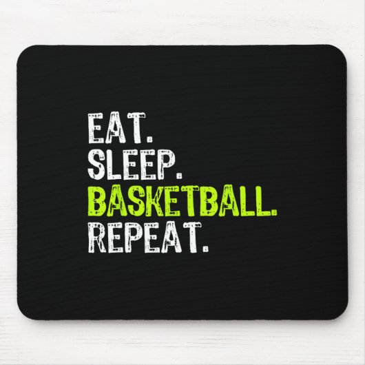 Essen Sie Schlaf Basketball Wiederholen Spielerspa Mousepad (Vorne)