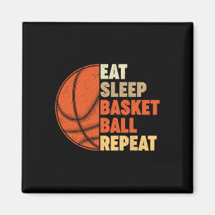 Essen Sie Schlaf Basketball Wiederholung für Spiel Magnet
