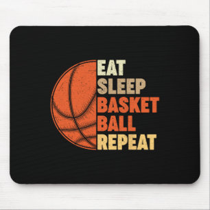 Essen Sie Schlaf Basketball Wiederholung für Spiel Mousepad