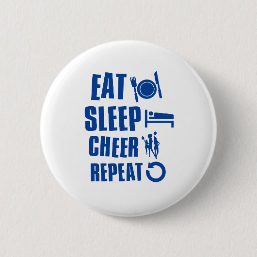 Essen Sie Schlaf Beifall Button (Vorderseite)