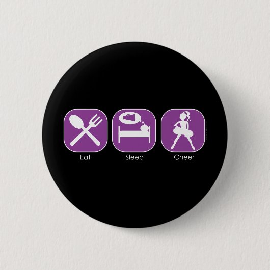 Essen Sie Schlaf-Beifall Button (Vorderseite)