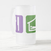 Essen Sie Schlaf-Besatzung Mattglas Bierglas (Vorderseite Links)