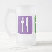 Essen Sie Schlaf-Besatzung Mattglas Bierglas (Links)