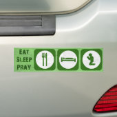Essen Sie Schlaf beten GRÜN Autoaufkleber (Auf Auto)