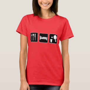 Essen Sie Schlaf-Bier Pong T - Shirt