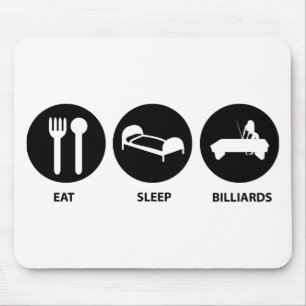 Essen Sie Schlaf-Billard Mousepad