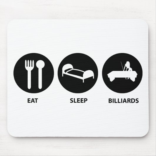 Essen Sie Schlaf-Billard Mousepad (Vorne)