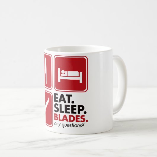 Essen Sie Schlaf-Blätter - Rot Kaffeetasse (VorderseiteRechts)