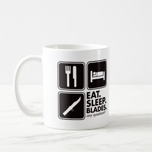 Essen Sie Schlaf-Blätter - Schwarzes Kaffeetasse (Links)