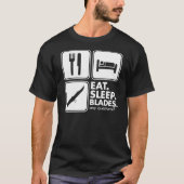 Essen Sie Schlaf-Blätter - Weiß T-Shirt (Vorderseite)