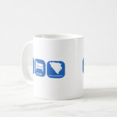 Essen Sie Schlaf Bosnien-Herzegowina Kaffeetasse (Vorderseite Links)