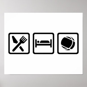 Essen Sie Schlaf Boule Poster