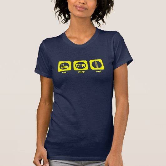 Essen Sie. Schlaf. Brandung. T - Shirt (Vorderseite)